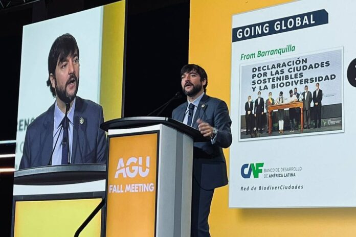 Jaime Pumarejo continúa en la búsqueda de aliados globales para fortalecer la biodiverciudad con financiamiento, ciencia y tecnología. Foto: @jaimepumarejo