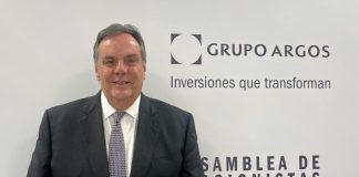 Jorge Mario Velásquez, presidente de Grupo Argos, durante la Asamblea de Accionistas de 2023