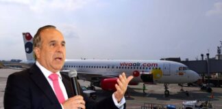 Ministro de Transporte Guillermo Reyes y Viva Air