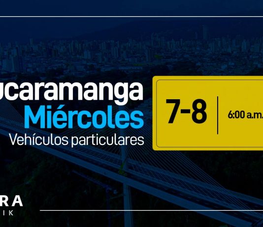 pico y placa miércoles 28 de junio en Bucaramanga.
