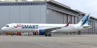 JetSmart recibe nuevo avión que se une a flota de 24 aeronaves.