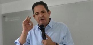 Exvicepresidente Germán Vargas Lleras en un evento de Cambio Radical