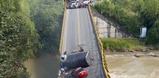 Puente La Vieja en la vía entre Valle del Cauca