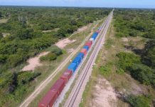 Tren recorriendo la ruta La Dorada - Chiriguaná