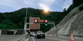 Entrada al túnel de Oriente en Medellín