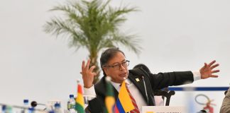 Gustavo Petro, presidente de Colombia, en su participación en Unasur