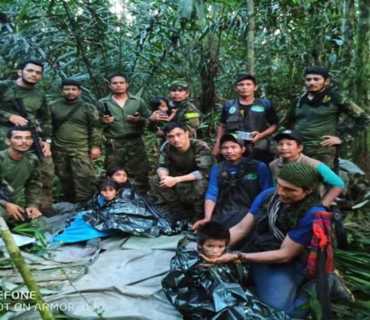 Niños indígenas rescatados en Guaviare