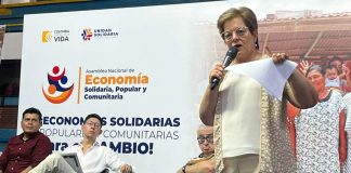 Gloria Inés Ramírez, ministra de Trabajo, en asamblea nacional de economía solidaria, popular y comunitaria