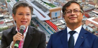 Claudia López y Gustavo Petro sobre el metro de Bogotá