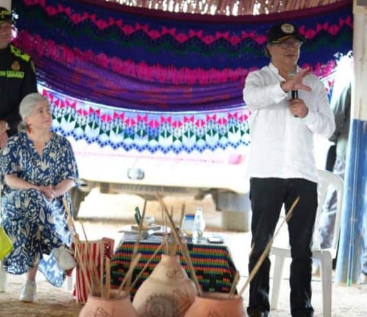 Gustavo Petro cuando estuvo en La Guajira con el gobierno