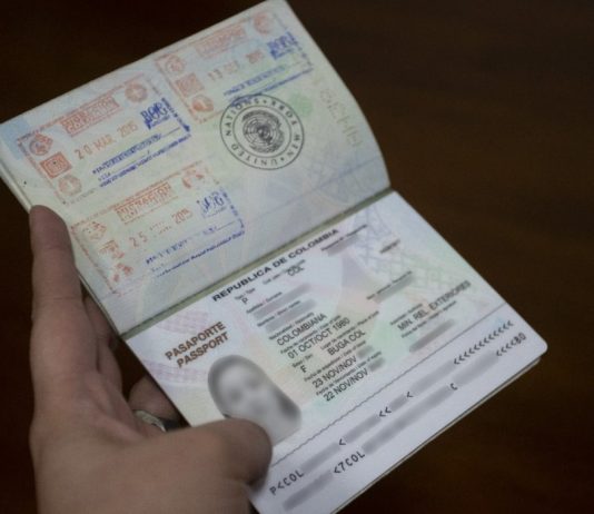 pasaporte de Colombia