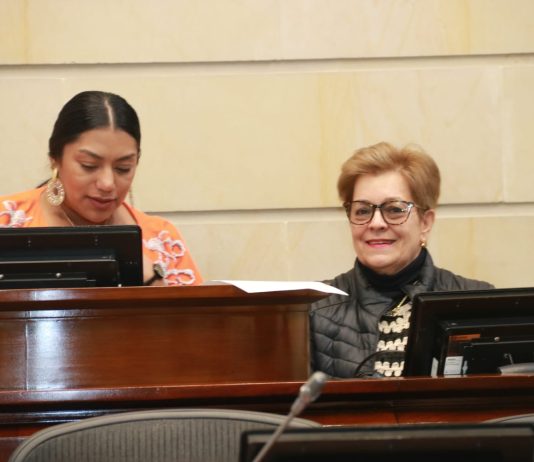 MinTrabajo Gloría Inés Ramírez, en audiencia de reforma pensional. Foto: MinTrabajo.
