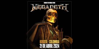 Megadeth dará concierto en Bogotá en abril de 2024.