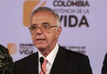 Iván Velásquez, ministro de Defensa de Colombia, presentó su renuncia irrevocable a la cartera