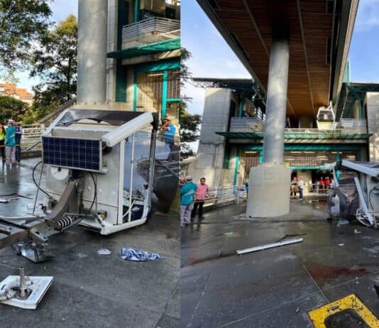 Accidente del metrocable de Medellín.