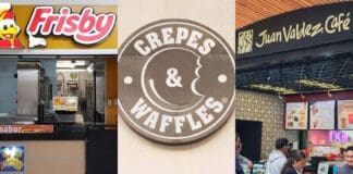 Frisby, Crepes & Waffles y Juan Valdez