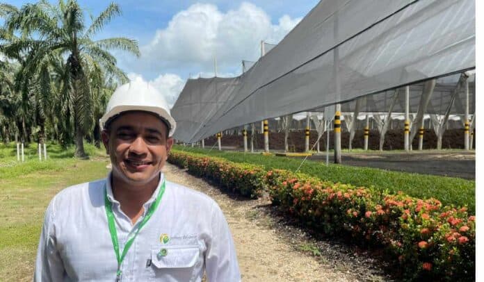 Yesid Hernández, técnico de la planta de biocompost de Palmas del Cesar