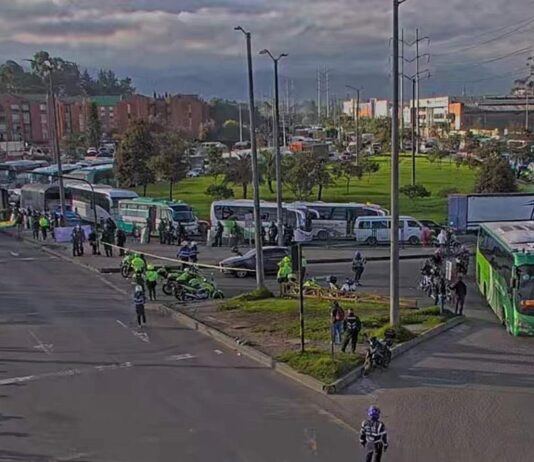 Así está la movilidad de Bogotá por el paro de taxistas.