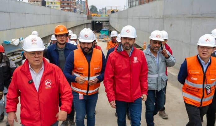 Avances metro de Bogotá en obra Calle 72