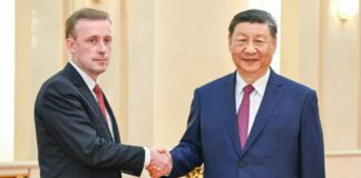 Jake Sullivan, asistente del presidente de Estados Unidos y el presidente de China, Xi Jinping