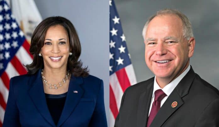 Kamala Harris y Tim Walz