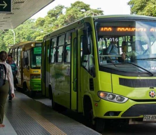 Precio del transporte público en Colombia