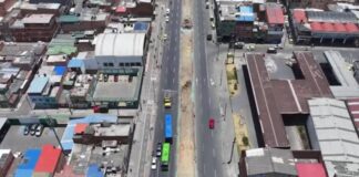 Esto son los desvíos en la Av Villavicencio por la construcción del Metro de Bogotá