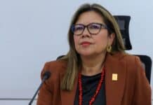 Luz Adriana Camargo, fiscal general de la Nación, en reunión en la Casa de Nariño