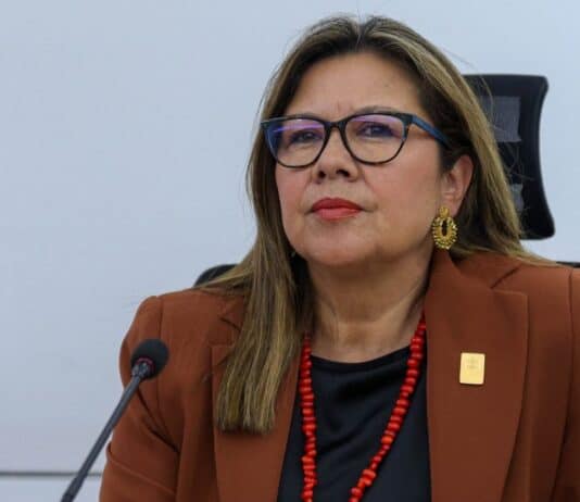 Luz Adriana Camargo, fiscal general de la Nación, en reunión en la Casa de Nariño