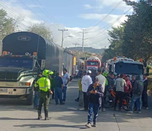 Paro camionero en Colombia