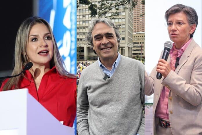 Vicky Dávila, Sergio Fajardo y Claudia López