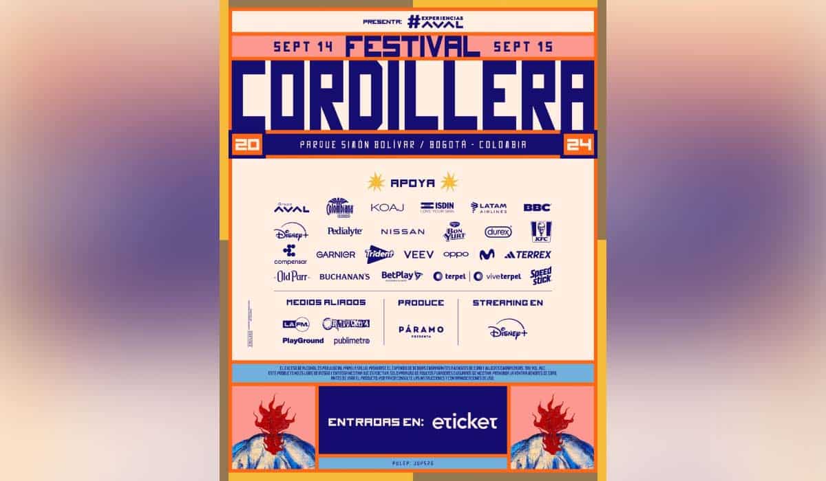 Conozca el cartel por días del Festival Cordillera 2024