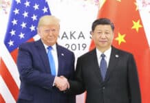 Presidente electo Donald Trump y presidente de China, Xi Jinping