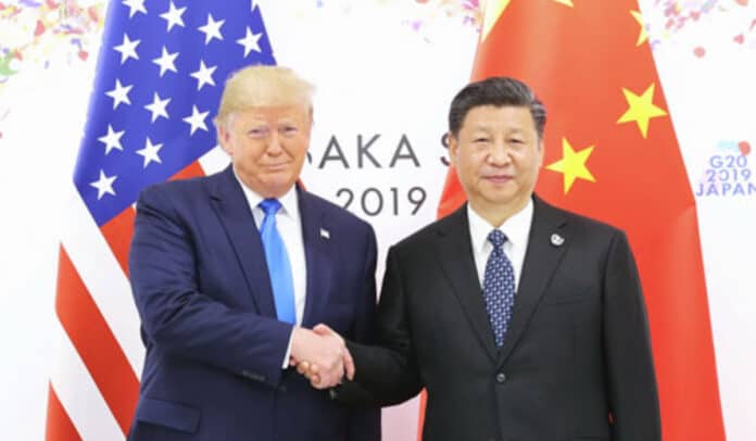 Presidente electo Donald Trump y presidente de China, Xi Jinping