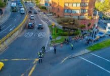 Plan piloto en la Av, Circunvalar con Cra 7 vía a La Calera. Imagen: Secretaría de Movilidad de Bogotá.