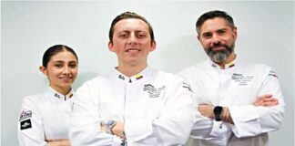 De izq. a der.: la commis Paula Castillo, el chef Diego Torres y su mentor Adrián Gérboles.