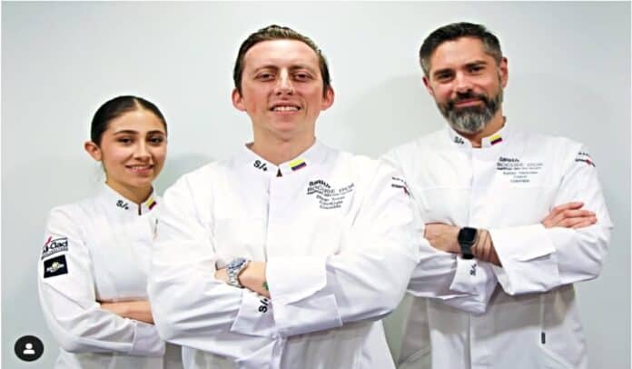 De izq. a der.: la commis Paula Castillo, el chef Diego Torres y su mentor Adrián Gérboles.