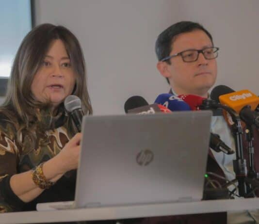 María Fernanda Rojas ministra de Transporte y Francisco Ospina presidente de la ANI