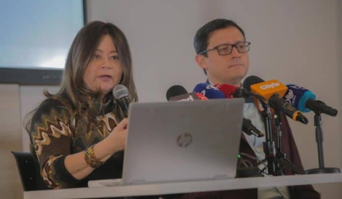 María Fernanda Rojas ministra de Transporte y Francisco Ospina presidente de la ANI