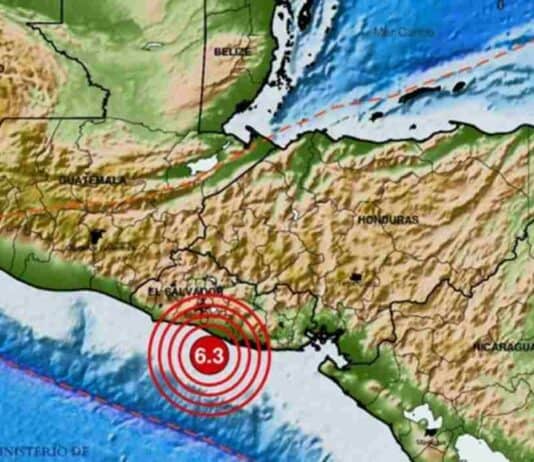 Temblor de 6,3 en Centroamérica