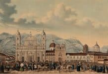 7. Cuadro de la Plaza de Bolívar. Bogotá Castillo, 1838.