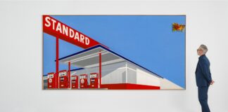 - Standard Station, Ten-Cent Western Being Torn in Half de Ed Ruscha (1964)