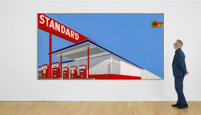 - Standard Station, Ten-Cent Western Being Torn in Half de Ed Ruscha (1964)