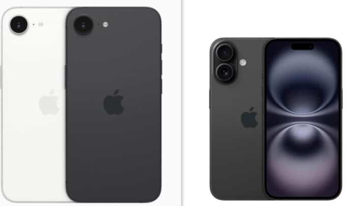 iPhone 16e y iPhone 16