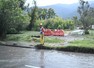 Inundaciones en la Autopista Norte de Bogotá