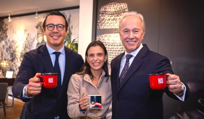 Iván Trujillo CEO Grupo Trinity- Camila Escobar presidente Juan Valdez- Omar González Chairman Grupo